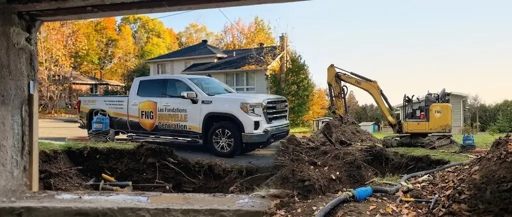 Camion FNG sur chantier